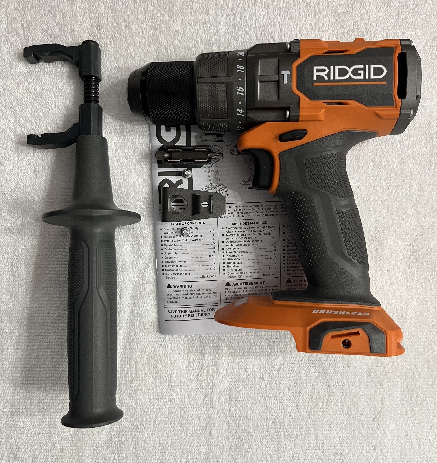 New Ridgid R86115B 18V 18 Volt Brushless Cordless 1/2 in. Ha
