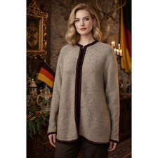 Vintage German Wool Cardigan Sweater Handmade Heritage Statement Measurements