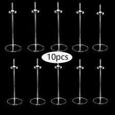 10Pcs Transparent Acrylic Support For 11.5" 1/6 Doll Display Holder Fixed Basevs