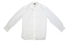 Quince Shirt Mens XL White Cotton Cashmere Dress Button Long Sleeve 34/35
