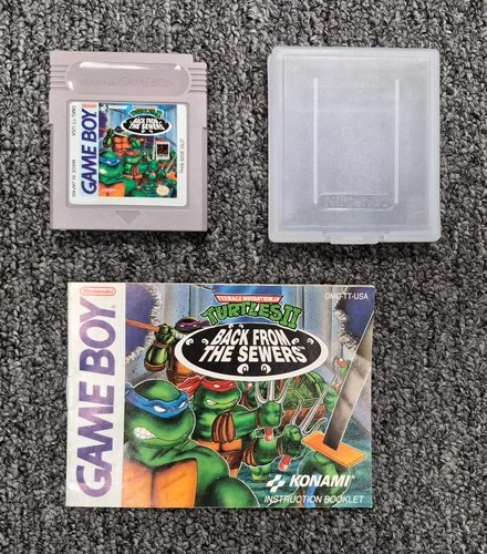 Nintendo Game Boy TMNT Teenage Mutant Turtles 2 Back From the Sewers with Manual