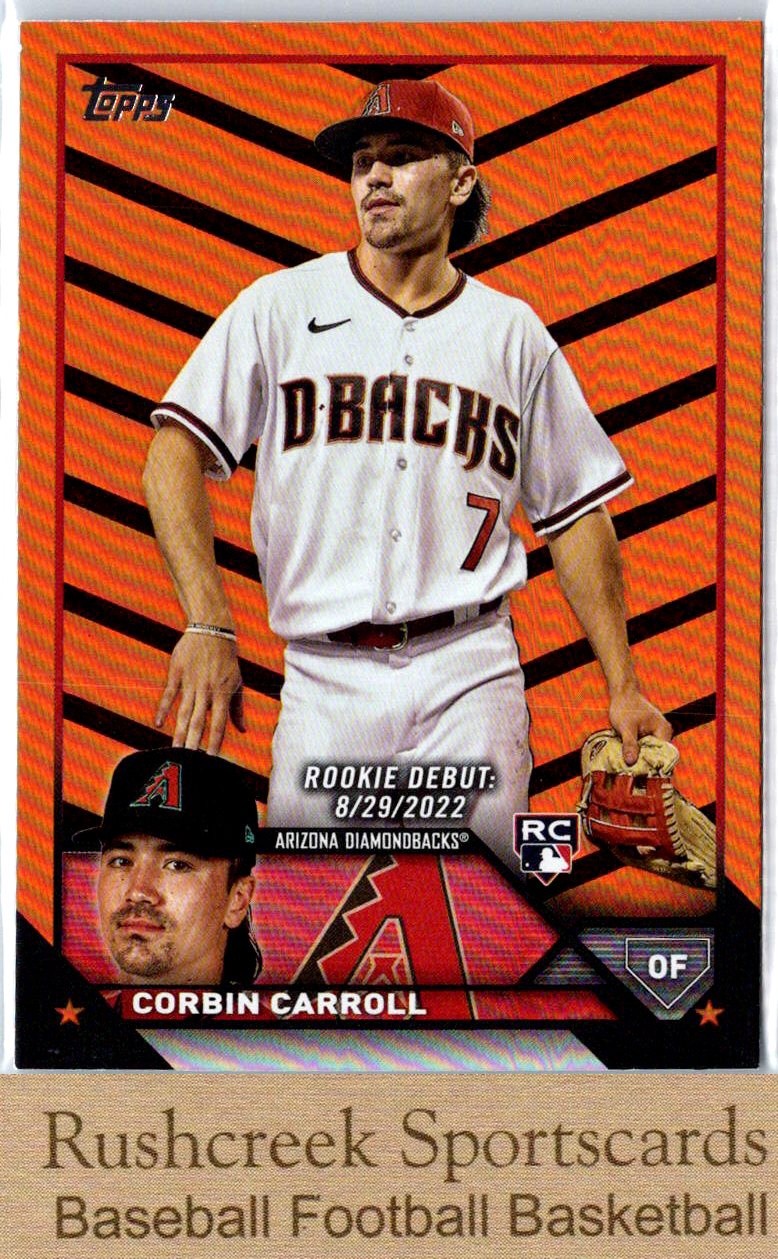 2023 Topps Update #US244 Corbin Carroll RC Rookie Orange and Black Foil