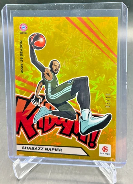 2025/26 Contenders Euroleague SHABAZZ NAPIER Gold Kaboom 05/10 #17