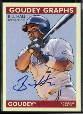 2009 Upper Deck Goudey Goudey Graphs Bill Hall #GG-BH Auto