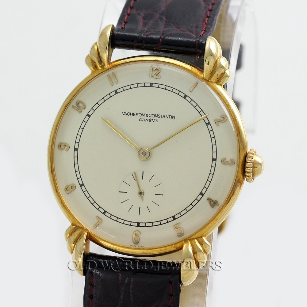 Vacheron & Constantin Vintage Dress Watch Flame Lugs Manual Wind Cal 453 1940's