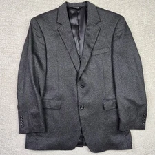 JOS A BANK Charcoal Gray Black 100% Cashmere 2 Button Blazer Sport Coat Size 42R