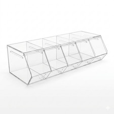 5 Section Acrylic Pick & Mix Sweet Dispenser Clear Candy Display Unit