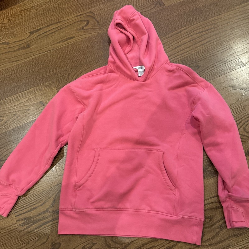 Athleta Girl Hot Pink Coral Sweatshirt Hoodie Girl Size 14