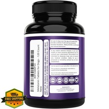 Dog Melatonin Sleep Aid 6mg Calming Chews for Anxiety Stress 120 Tablets