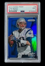 2014 panini prizm #36 tom brady; retail blue SSP prizms PSA 9  **COLOR MATCH