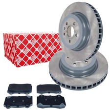 FEBI Bremsscheiben 365mm + QUARO Bremsbeläge Hinten für TESLA MODEL S 5YJS