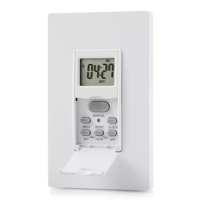 Indoor in Wall Timer Switch for Light, 7 Day, 7 On/Off Settings, DST RDM Mode, P