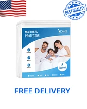 Mattress Cover Waterproof Anti-Allergen Zippered Bed Bug Protector, Full Sizes
