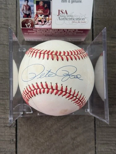 Pete Rose Autographed Baseball | With COA & Ball Cube | Auto By JSA-COA
