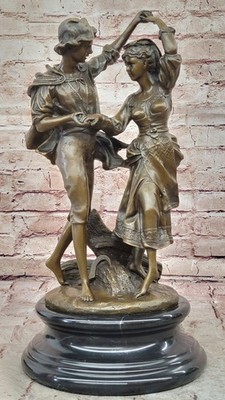 Bronze Sculpture Statue Milo Romeo and Juliet Dancing Lovers Romantic Decor NR