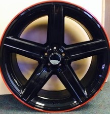 22 Iroc Wheel 22x9.5 10 6x139.7 Cb78.1 Black Red Lip Baller Rim Last