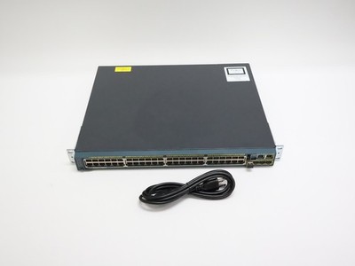 Cisco Catalyst WS-C2960S-48FPS-L 48-Port PoE+ Gigabit Switch with Power Cable
