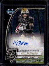 2024 Bowman Chrome University Will Sheppard Prospect Auto Black Refractor #/10