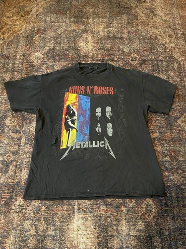 GUNS N' ROSES METALLICA T-SHIRT Size XL CONCERT 1990s vintage concert t-shirt, vintage, size XL, single stitch, B+ condition