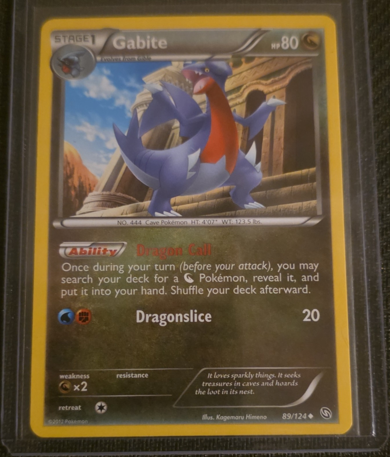 The Pokémon Company Gabite 89/124 Dragons Exalted Uncommon Stage 1 80HP English