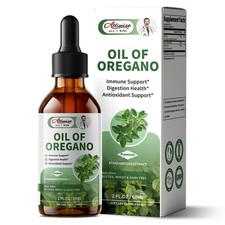Oil of Oregano Drops w/Black Seed Oil Carvacrol Immune Support Liquid Supplement