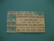 Lollapalooza ticket stub (1) - vintage 7.24.1...