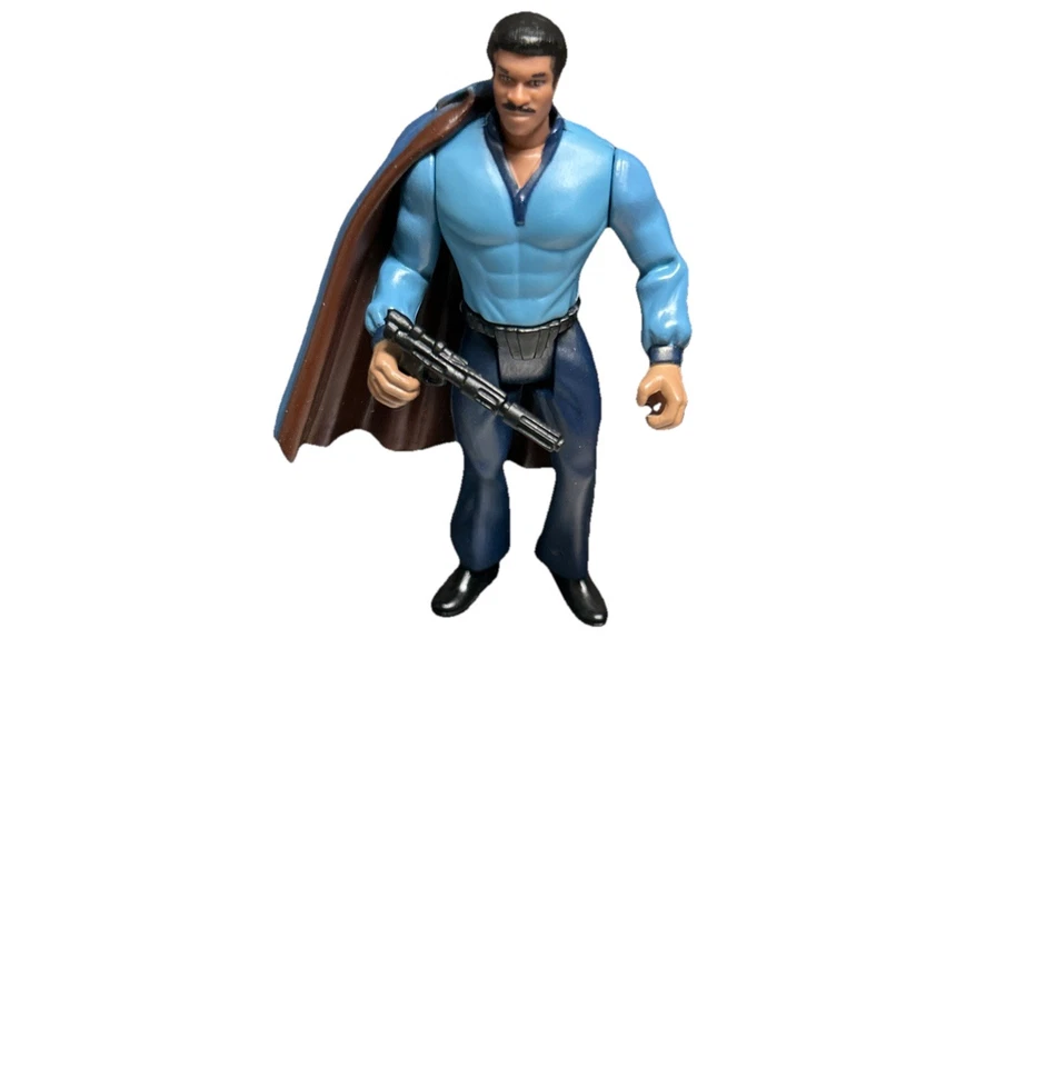 "Figura de acción 1995 Star Wars Power of the Force Lando Calrissian 4"" con tarjeta de archivo" Foto 2 de 4