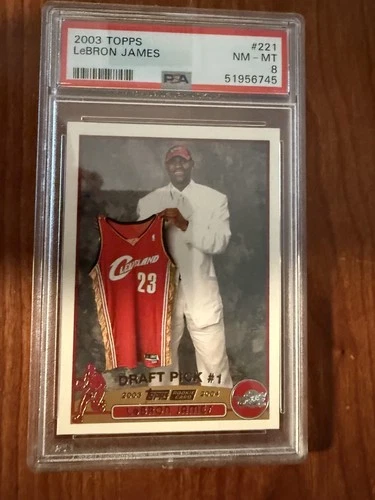 2003 Topps Lebron James PSA 8