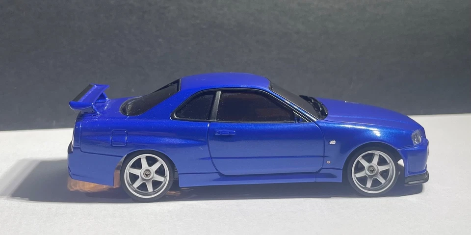 Kyosho Dnano Nissan GT-R Blue FX Series RTR Set! Tested Working with Battery - Image 2 of 4