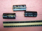 QTY (5) 2200uf 50V 85' 25.5x50 AXIAL ALUMINUM ELECTROLYTIC CAPACITORS SL50VB222M