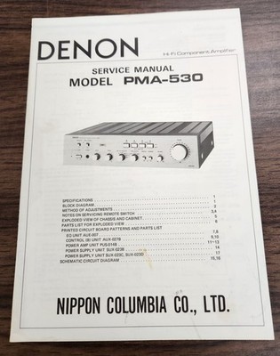 Denon PMA-530 Amplifier Service Manual - Original