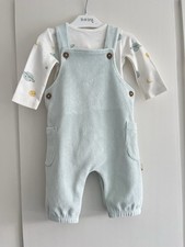 Unisex Baby 0-3 Months Dungarees Outfit Set Neutrals Space Maybe Baby