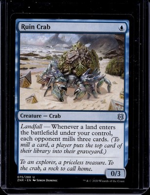 Ruin Crab #75 (NM) Zendikar Rising ZNR Magic MTG