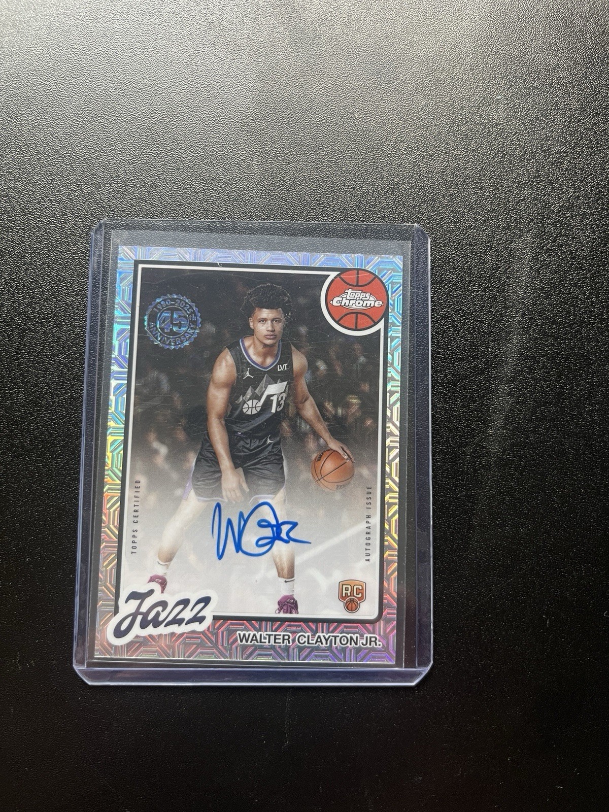 2025-26 Topps Chrome Basketball Walter Clayton Jr Mojo Refractor On Card Auto