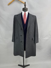 Vintage Men s 100% Pure Wool Overcoat Herring...