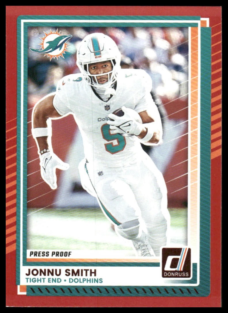 Jonnu Smith 2025 Donruss #267 Press Proofs Red Miami Dolphins
