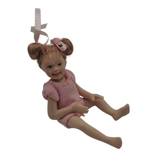 Beckie Holiday Small Mini Jointed Girl Doll Pink Dress - Picture 4 of 7