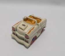 Vintage Cream Diecast Metal Toy Car 8cm 1976 Push Along