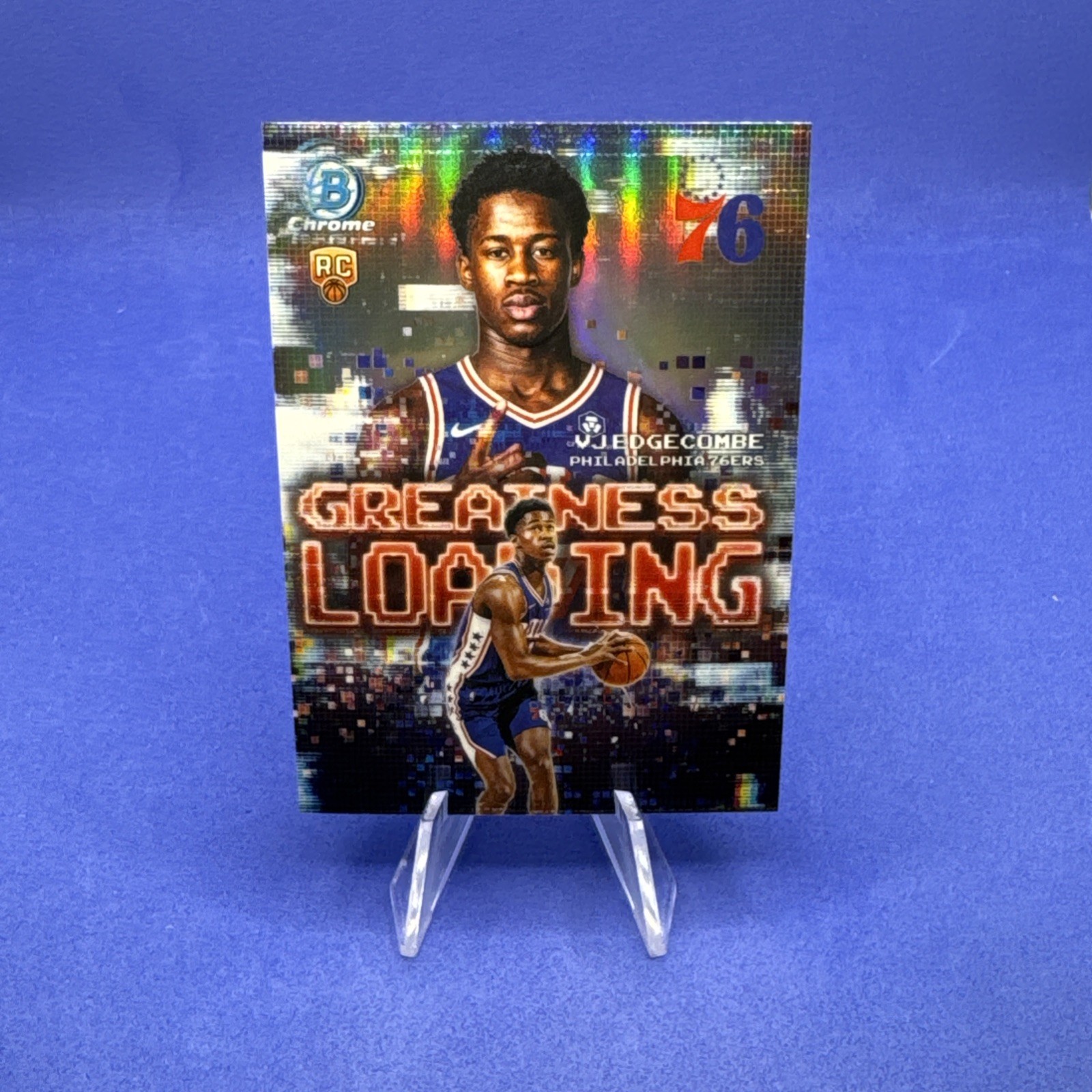 2025-26 Bowman Chrome VJ Edgecombe Greatness Loading Refractor Rookie - 76ers