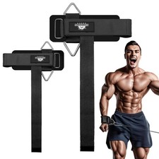 Wrist Cuffs Weight Lifting Straps   Heavy-Duty Cable Machine Attachments  We...
