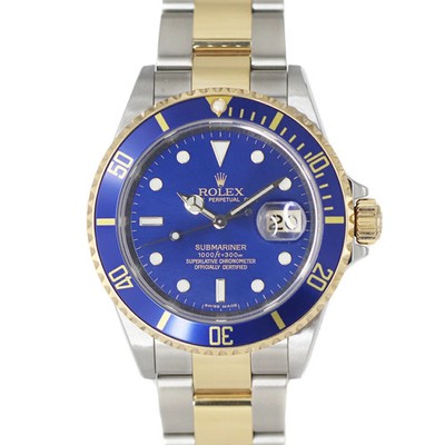 ROLEX Submariner Date 16613LB Blau Gehäusegröße 40mm Gebrauchte Herrenuhr #7141