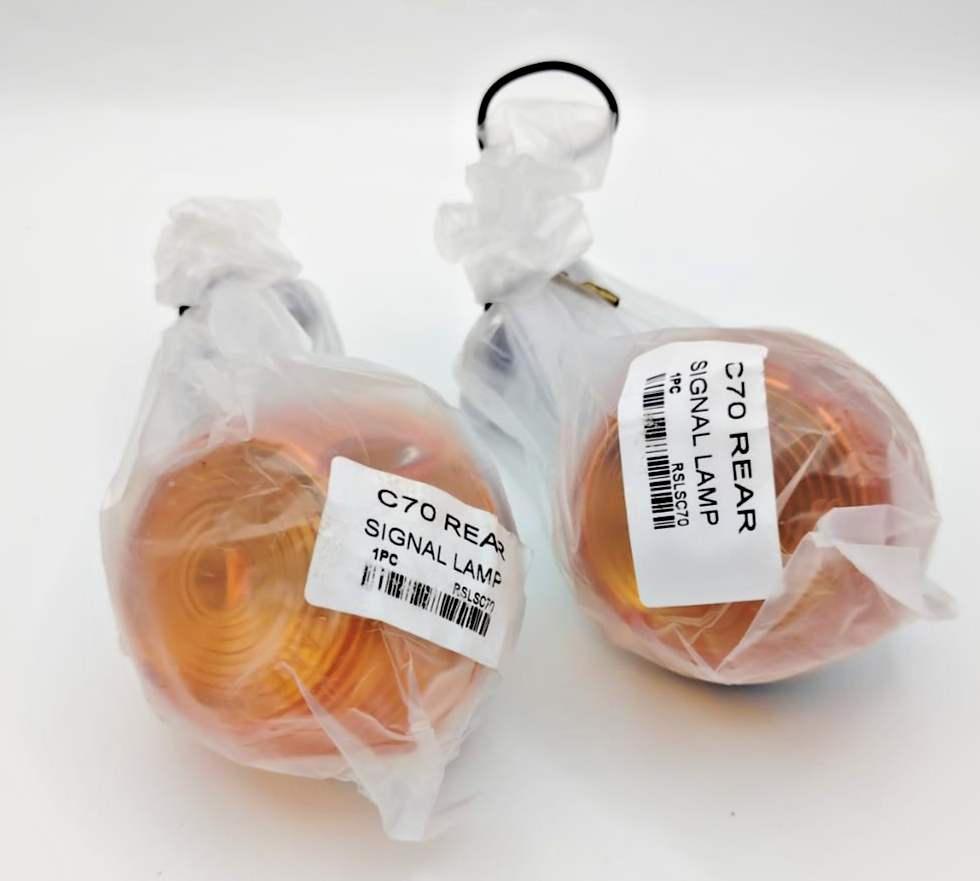 Honda C70 Cub Rear Winker Turn Signal Lamp Chrome Amber Left Right Pair ...