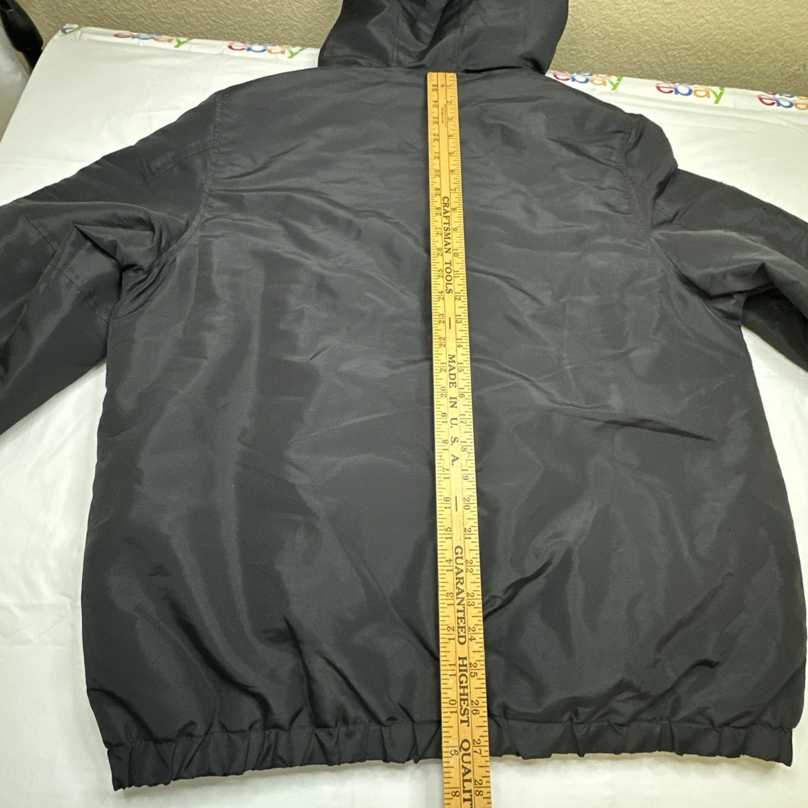Members Only Sport NASA Hoodie Jacket Mens Flag Patch Black Sz- L #6636 - product detail image 16