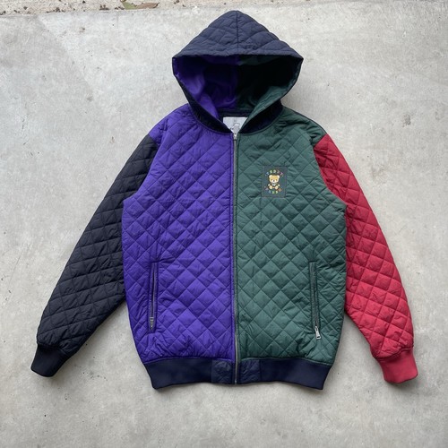 Teddy Fresh Colorblock Puffer Jacke Gr. M lila grün Logo