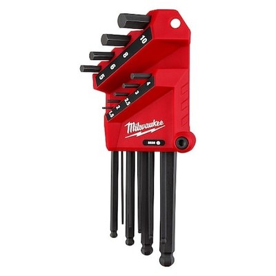 Milwaukee Tool 48-22-2186 9-Key Ball End L-Key Set - Metric