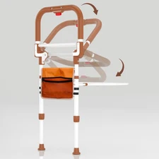 Bed Assist Rail w/ Non-Slip Handle & Storage Pouch  Fits 350 LBS Bed Rails