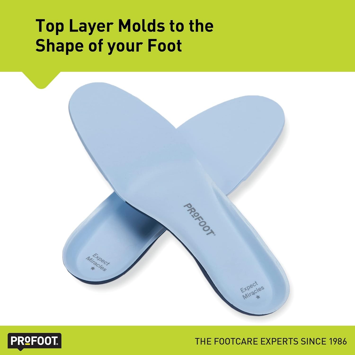 PROFOOT Original Miracle Insoles for Women (Sizes 6-10) – Self-Molding Ultra Lig