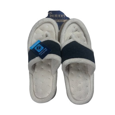 Isotoner Signature Memory Foam Slippers Womens 7.5-8 MD Machine Washable NEW