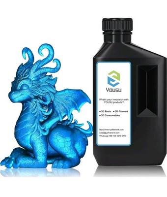 Yousu 3D Printing UV Sensitive Metallic Structural Resin 1kg Blue Zine
