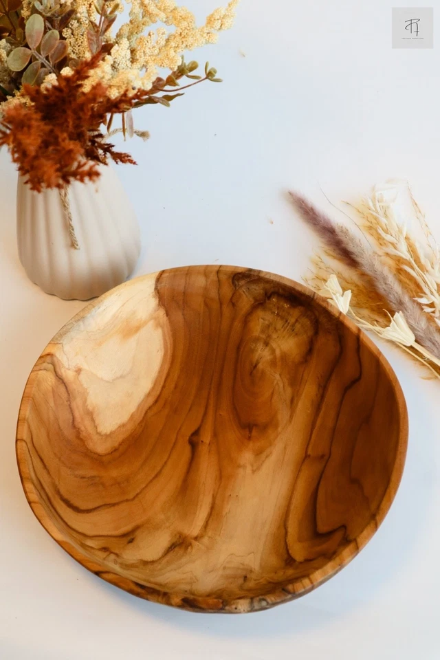 Handcrafted Teakwood Salad Bowl – Rustic, Durable & Eco-Friendly - Image 4 of 4